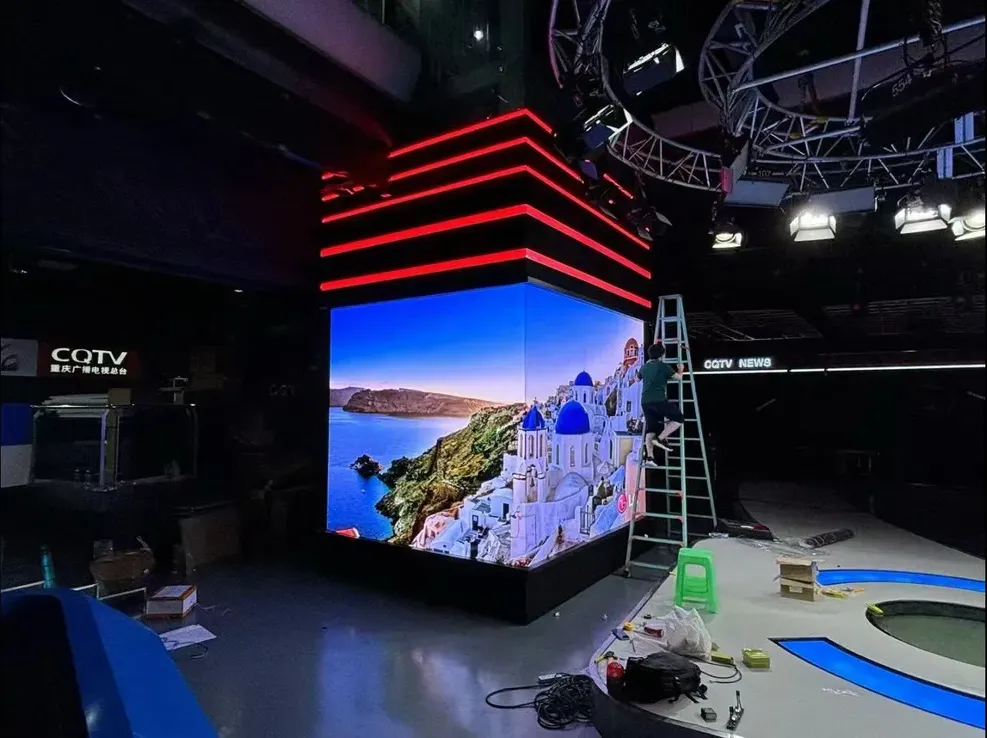 Mur LED géant installé sur une scène de spectacle