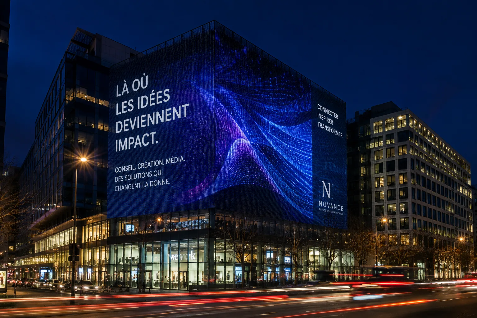 Habillage architectural par écran LED grand format