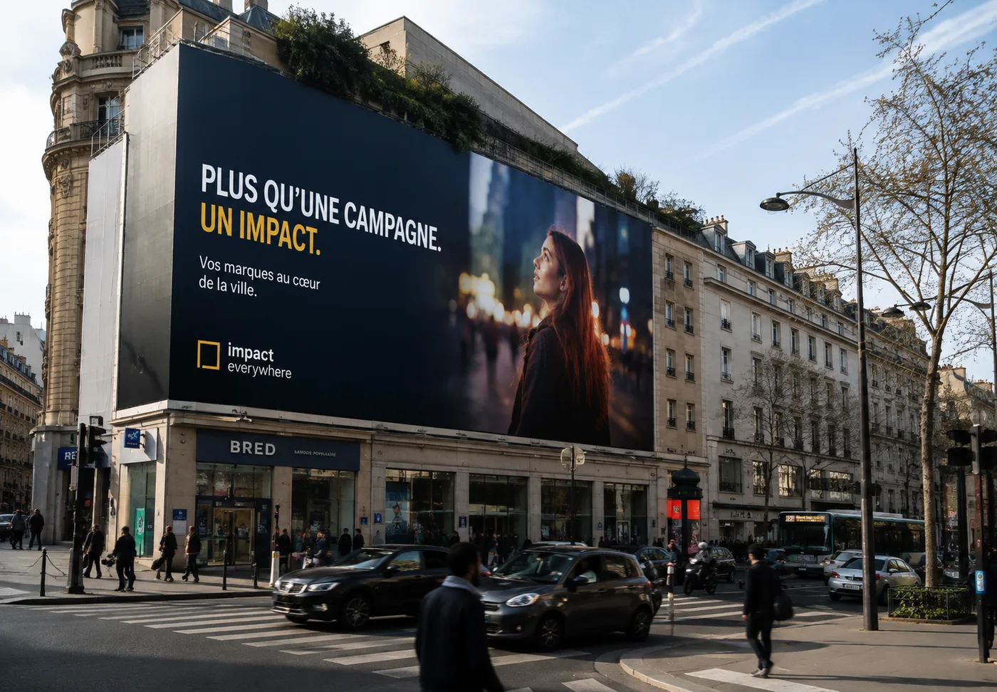 Affichage LED outdoor et façade digitale