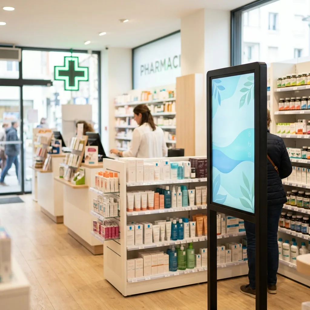 Totem digital de conseil santé en pharmacie (simulation)